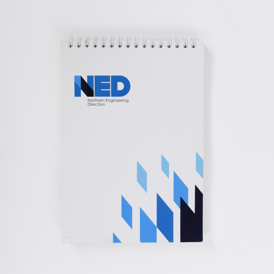 Фирменные блокноты с логотипом на пружине