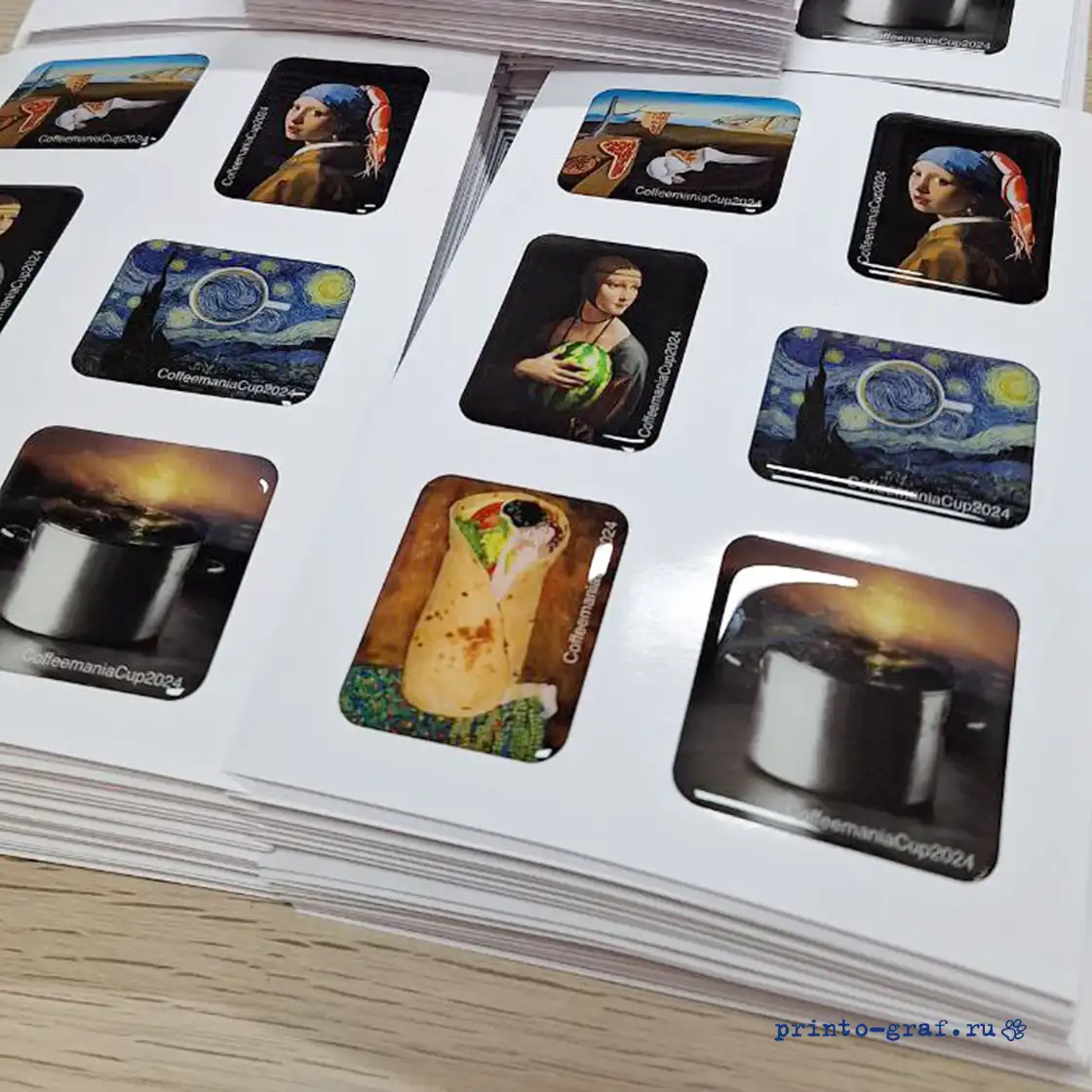 наборы наклеек со смолой прямоугольные и квадратные белый фон