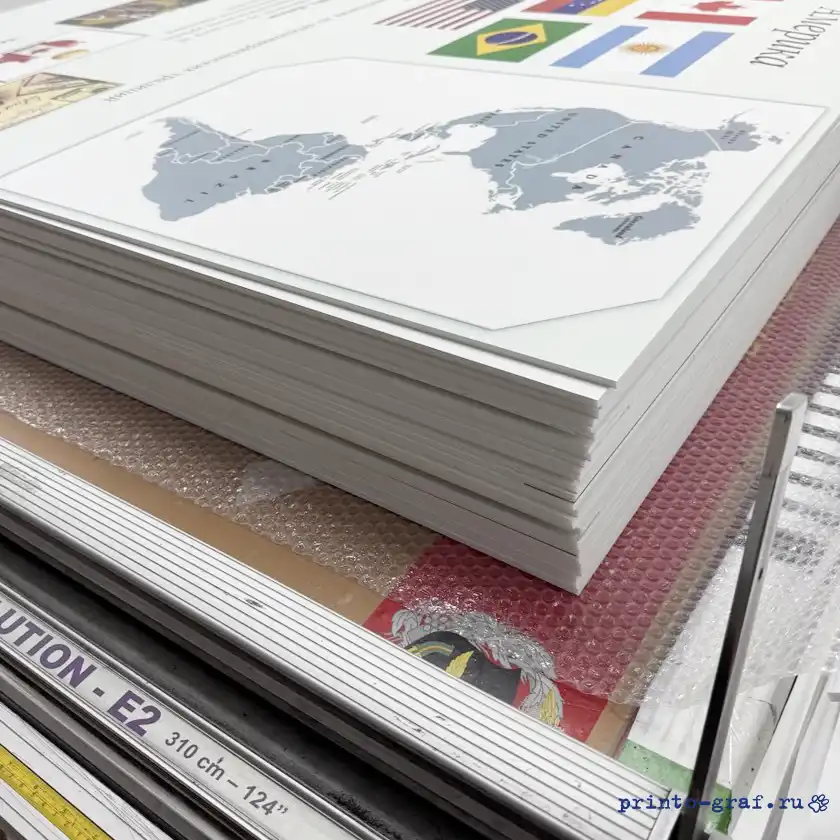 пенокартон с печатью белый типография принто-граф
