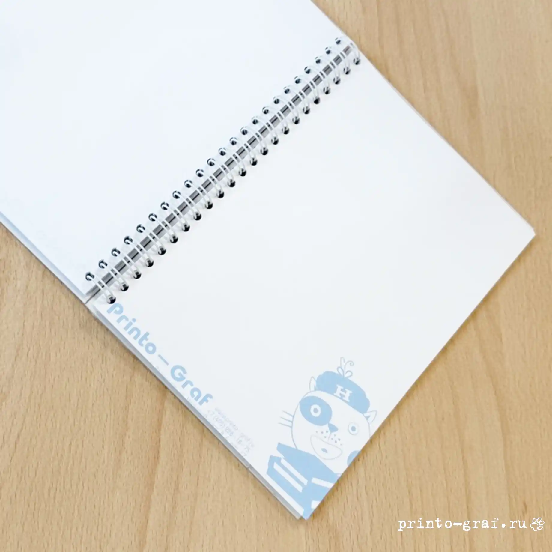 блокнот белый принто-граф с котом блокнот белый принто-граф с котом внутренний блок