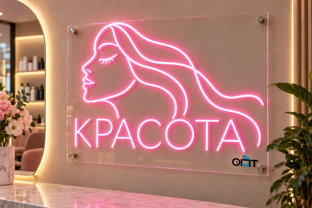 салон красоты — вариант оформления с логотипом ОПТ