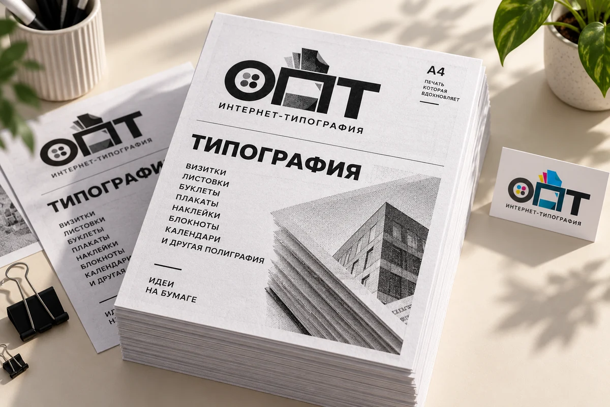 Ризография — вариант оформления с логотипом ОПТ