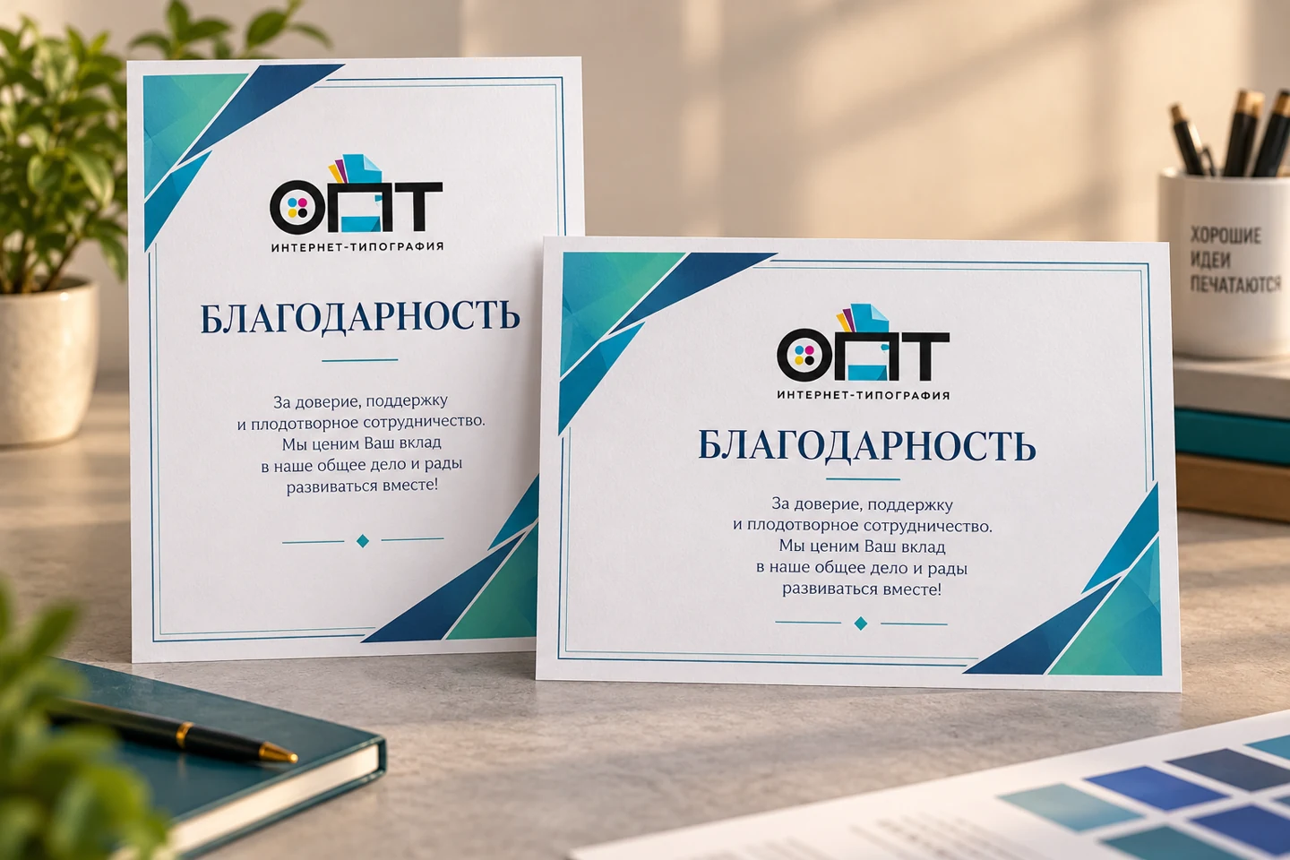 Визуализация ОПТ: Благодарственные письма