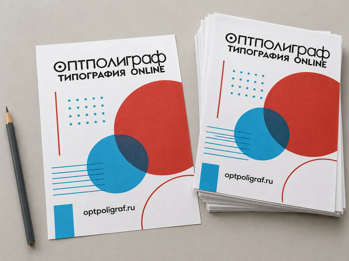 Листовки на офсетной бумаге — общий вид