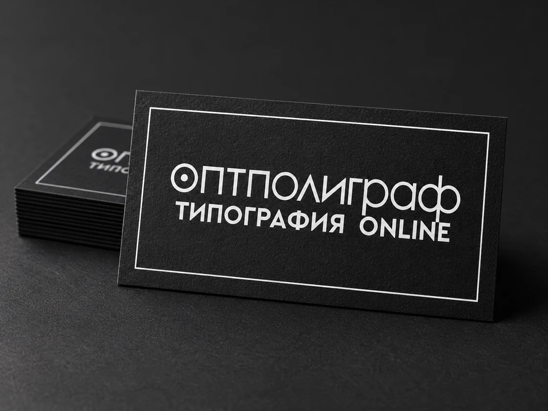 Визитки с шелкографией — общий вид
