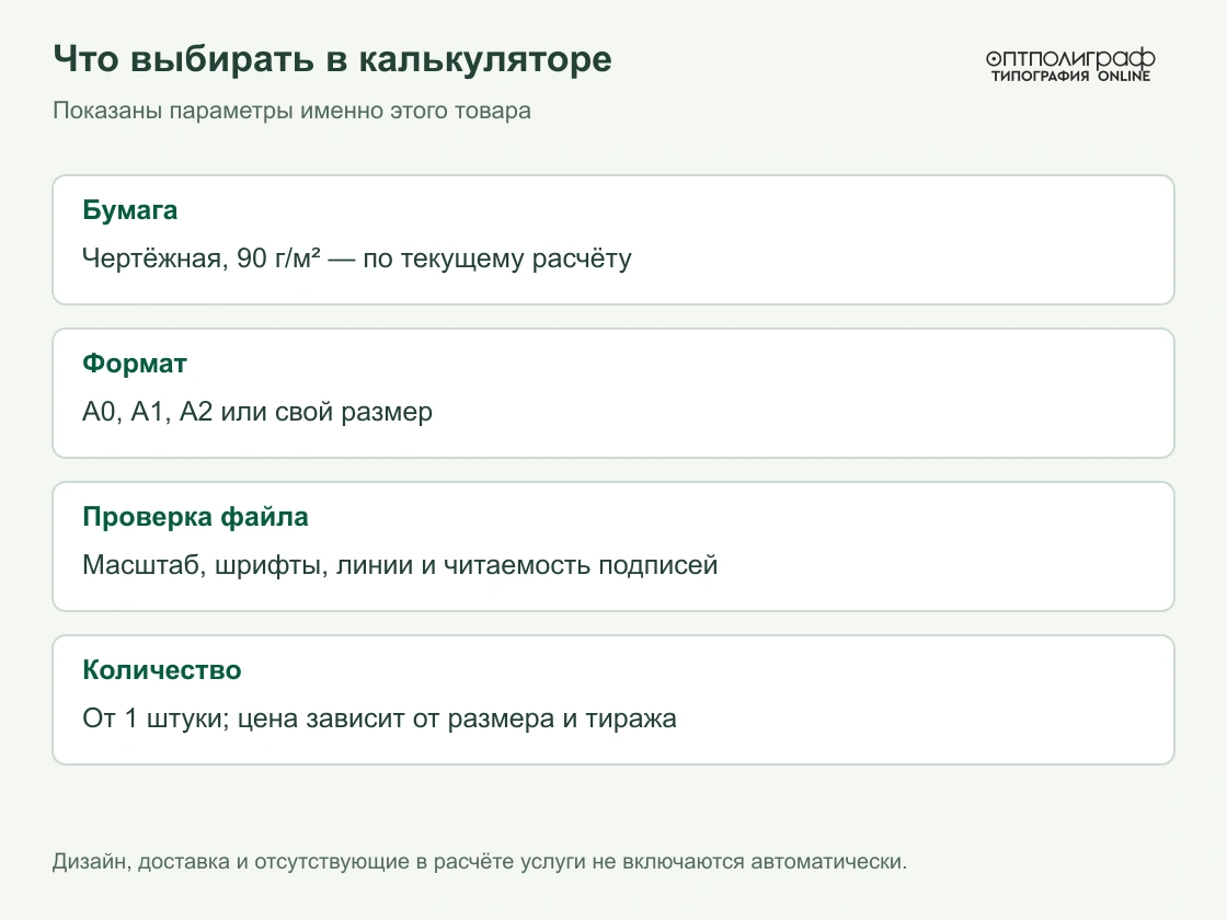 Печать чертежей — Бумага и файл