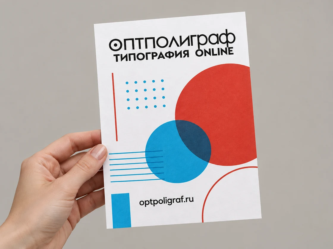 Листовки на офсетной бумаге — размер в руке