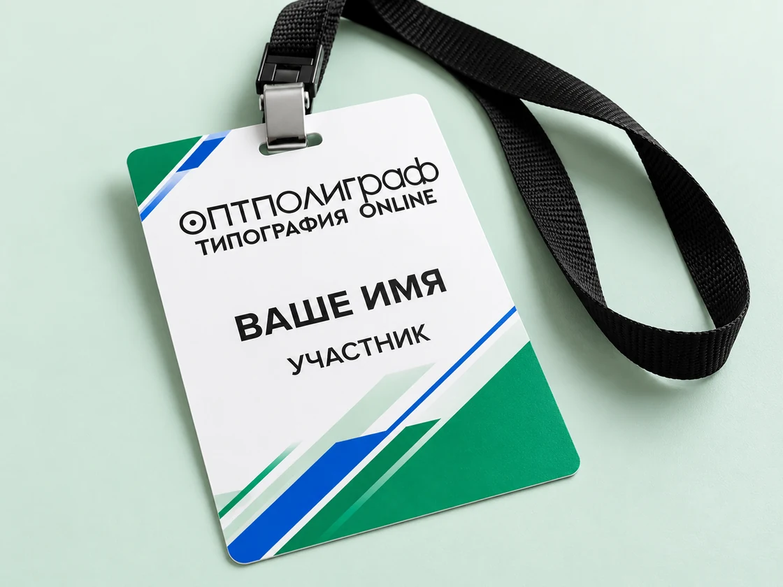 Бумажные бейджи А6 — общий вид