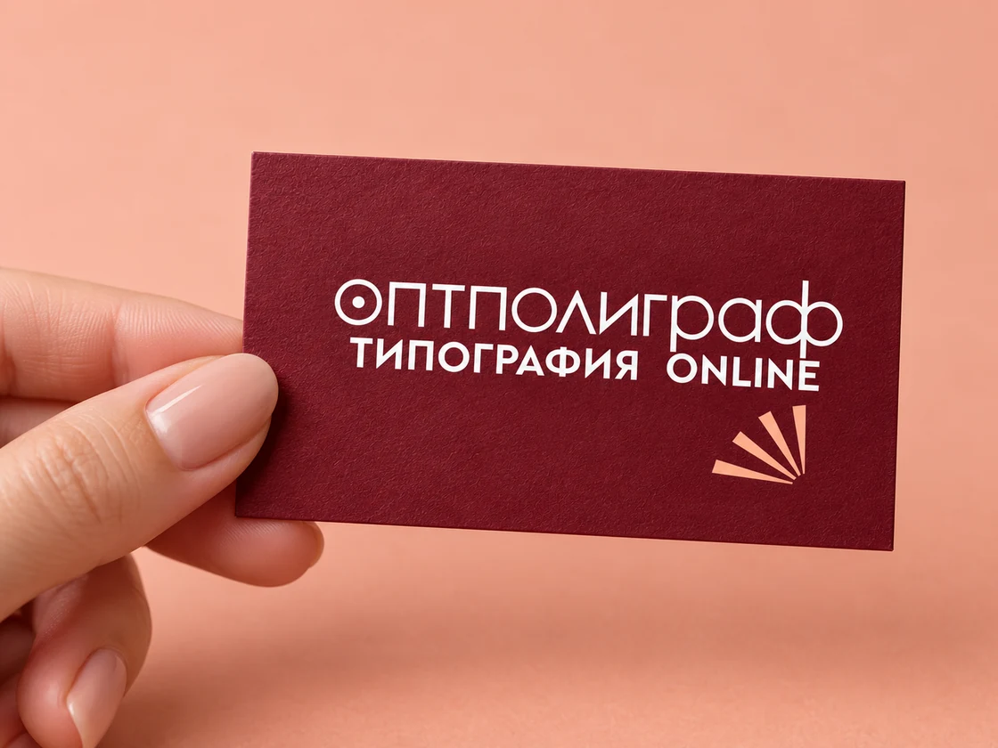 Визитки с УФ-печатью — размер в руке