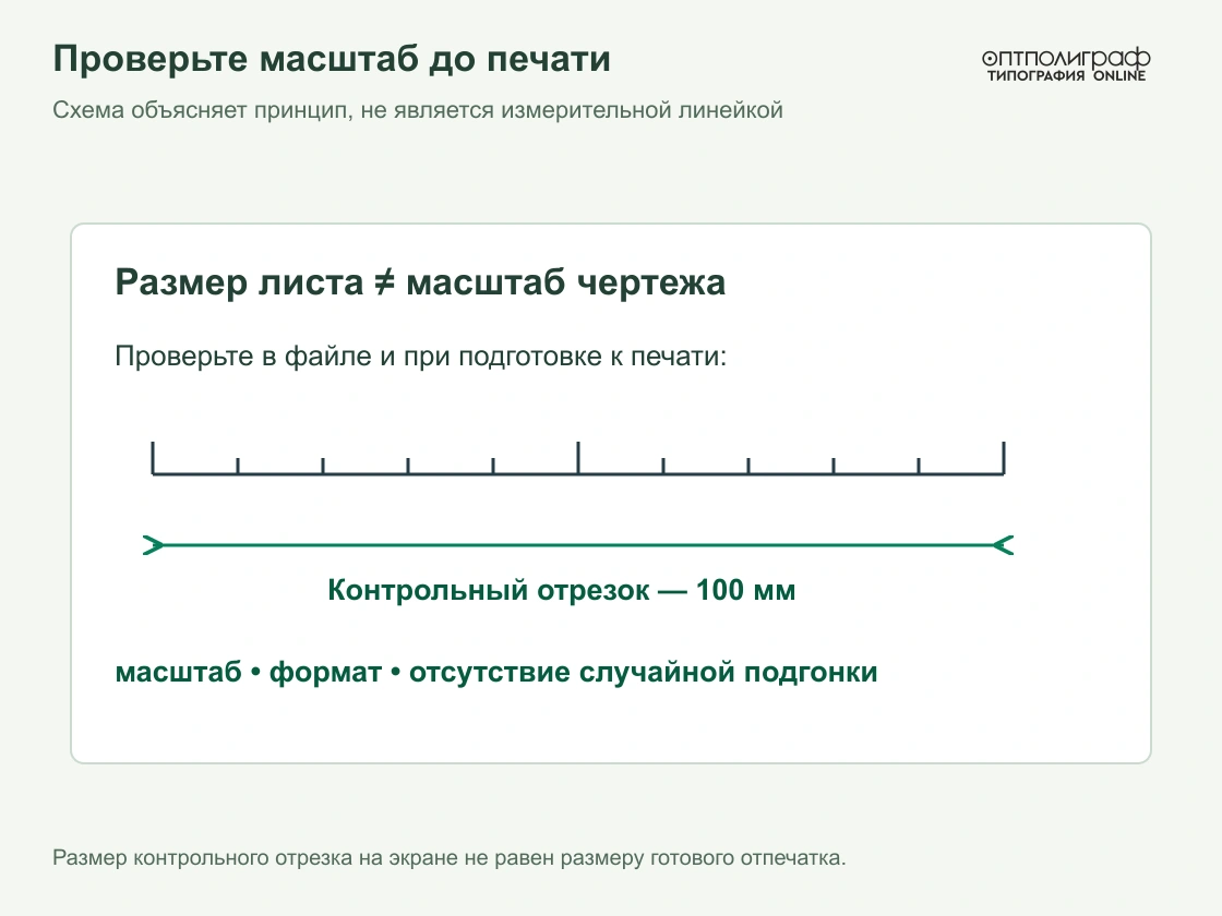 Печать чертежей — Проверьте масштаб