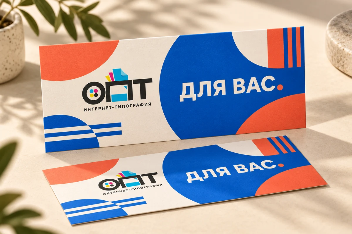 Открытка Евро — вариант оформления с логотипом ОПТ