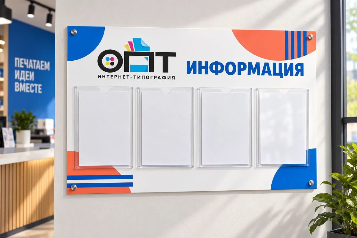Уголки потребителя — вариант оформления с логотипом ОПТ