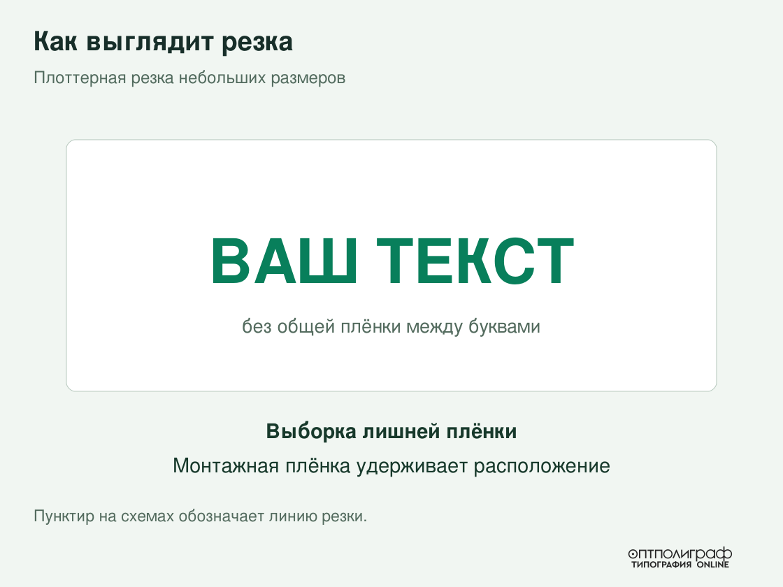 Плоттерная резка небольших размеров — резка