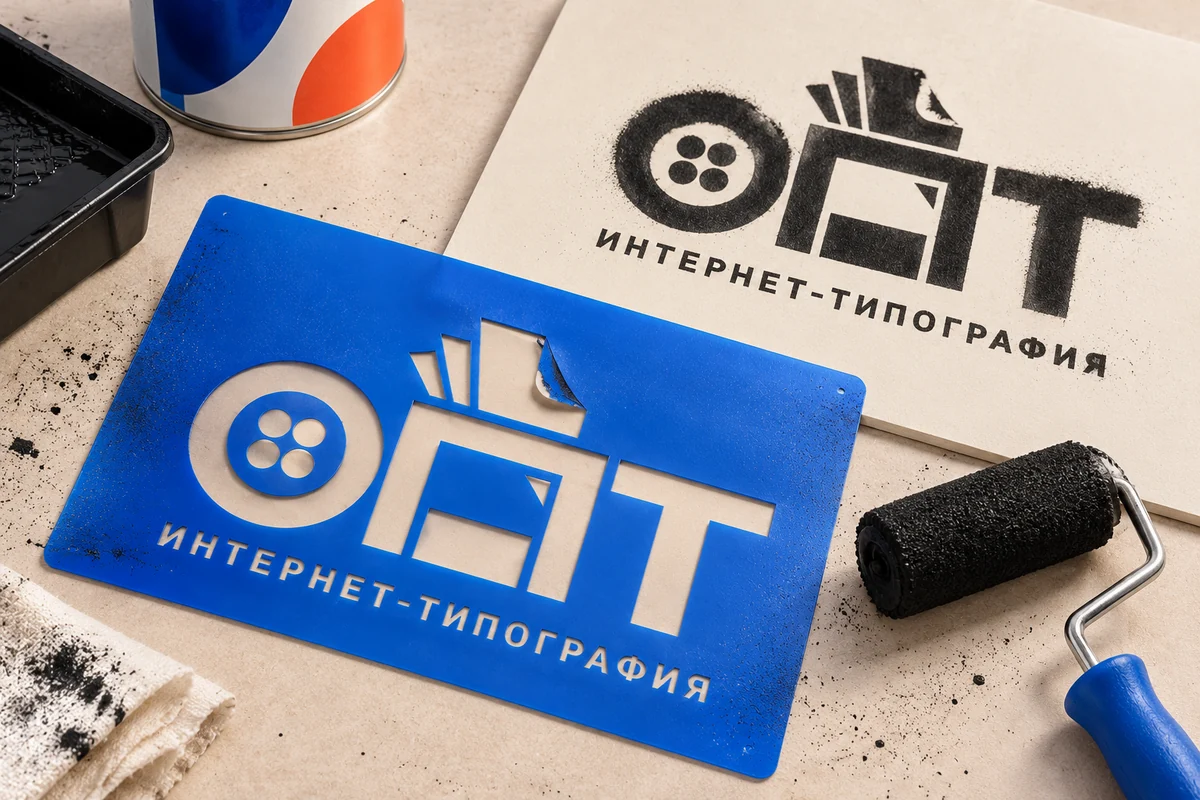 Трафареты — вариант оформления с логотипом ОПТ
