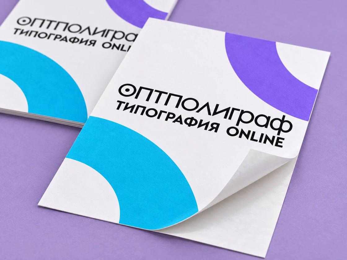 Листовки-наклейки на бумаге 200 г/м² — бумага и поверхность