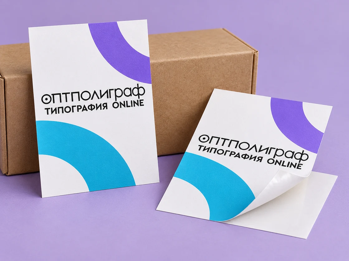 Листовки-наклейки на бумаге 200 г/м² — общий вид