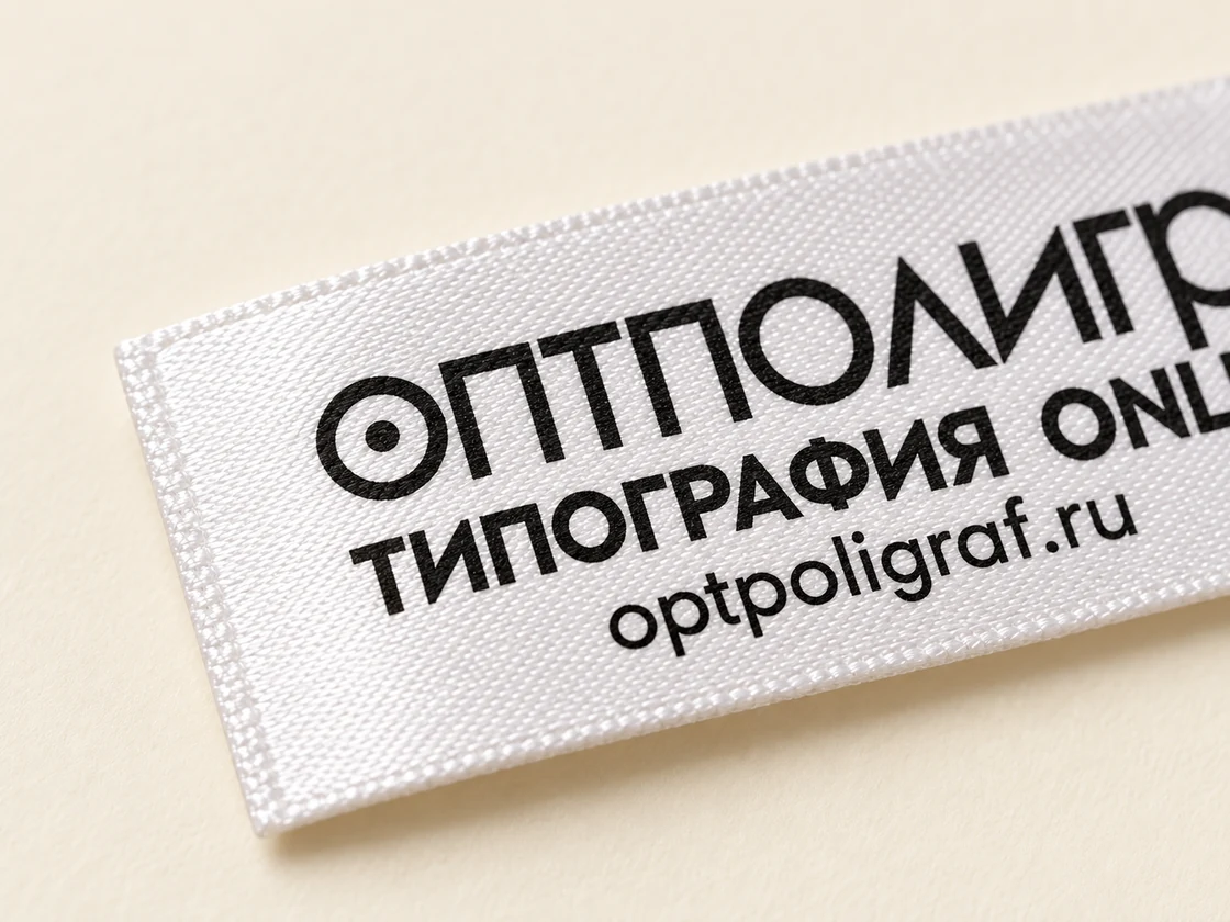 Бирки для одежды шириной 15 мм — материал крупно