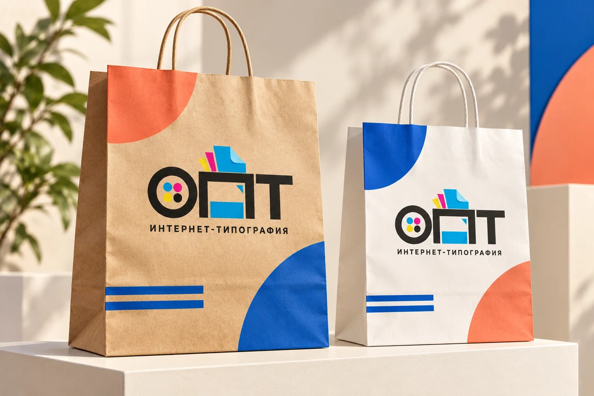 Пакеты — вариант оформления с логотипом ОПТ