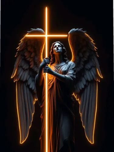 Неоновая  картина с темой Скульптуры