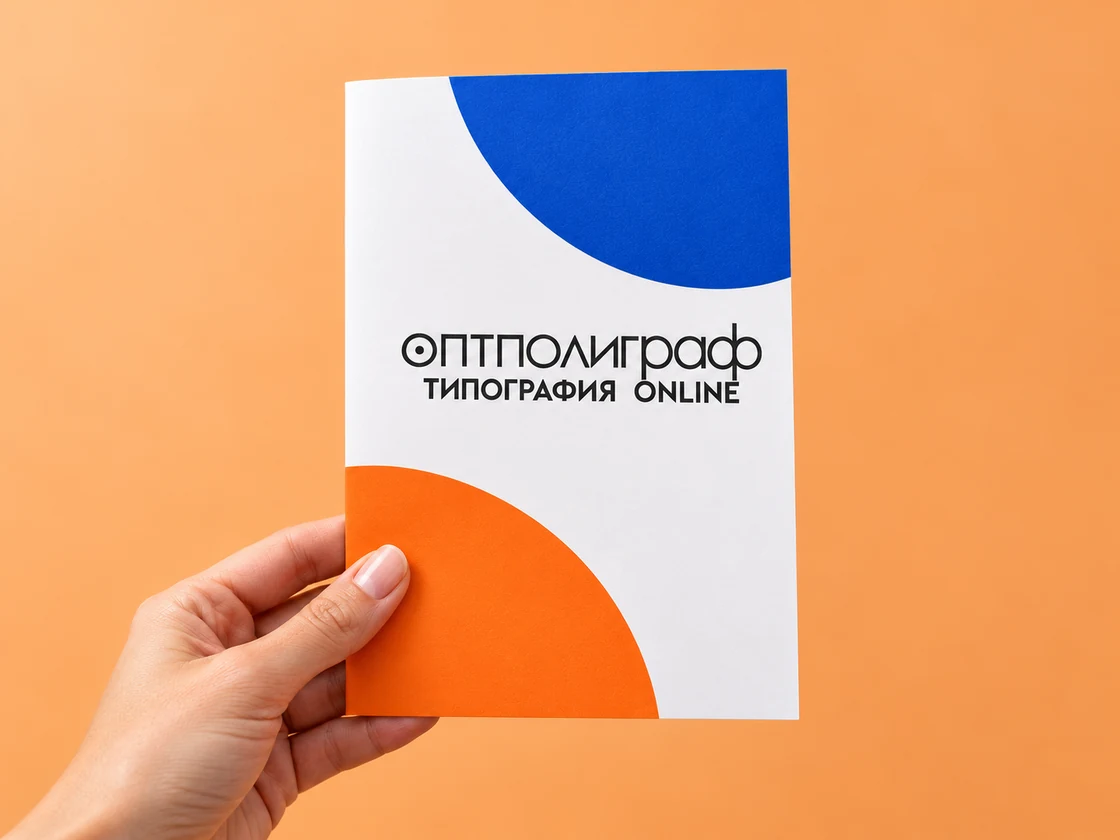 Буклет «Книжка» офсетный — размер в руке