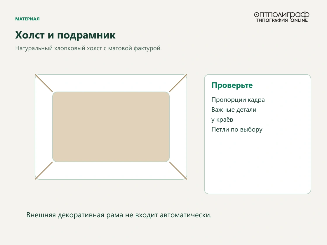 Картина на подрамнике — Холст и подрамник