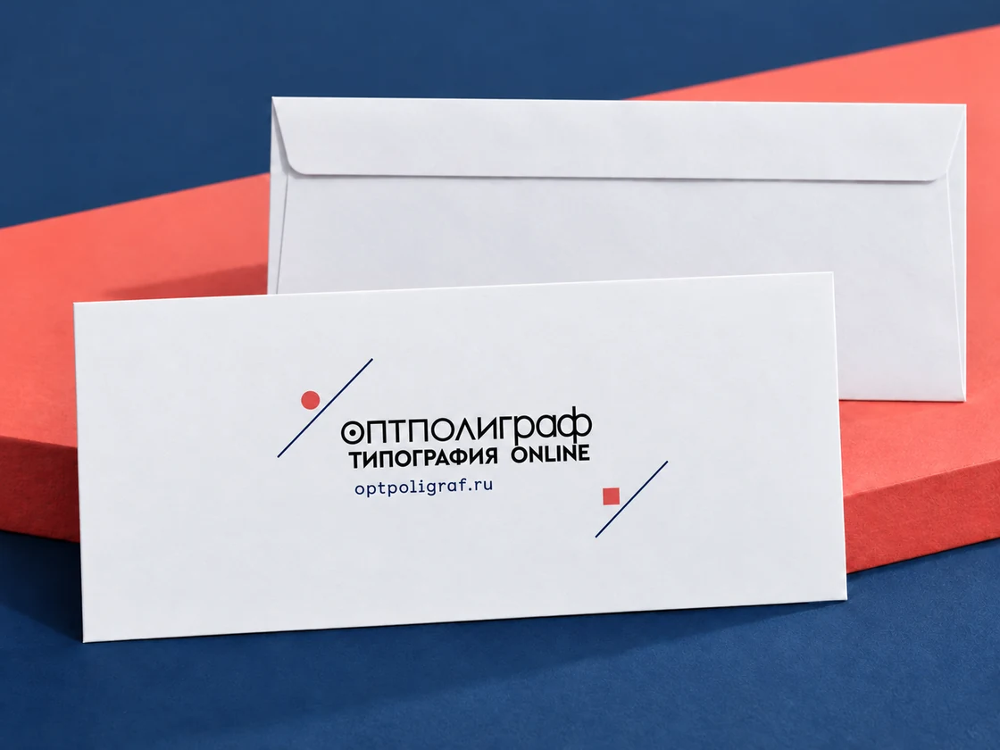 Конверты Е65 с логотипом — общий вид
