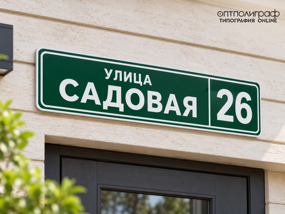 Адресные таблички длиной 700 мм — У входа в дом