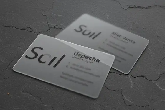 Визитки на прозрачном пластике Визитки на прозрачном пластике