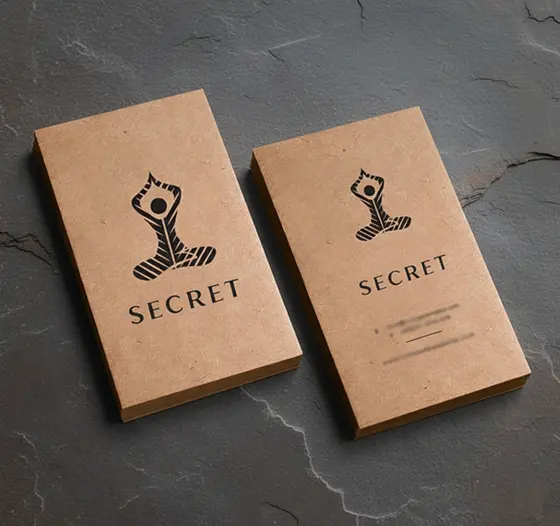 Визитки на крафтовой бумаге Визитки на крафтовой бумаге