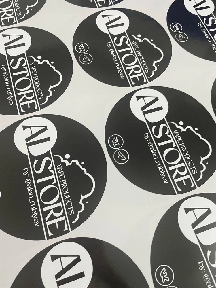 Наклейки  круглые