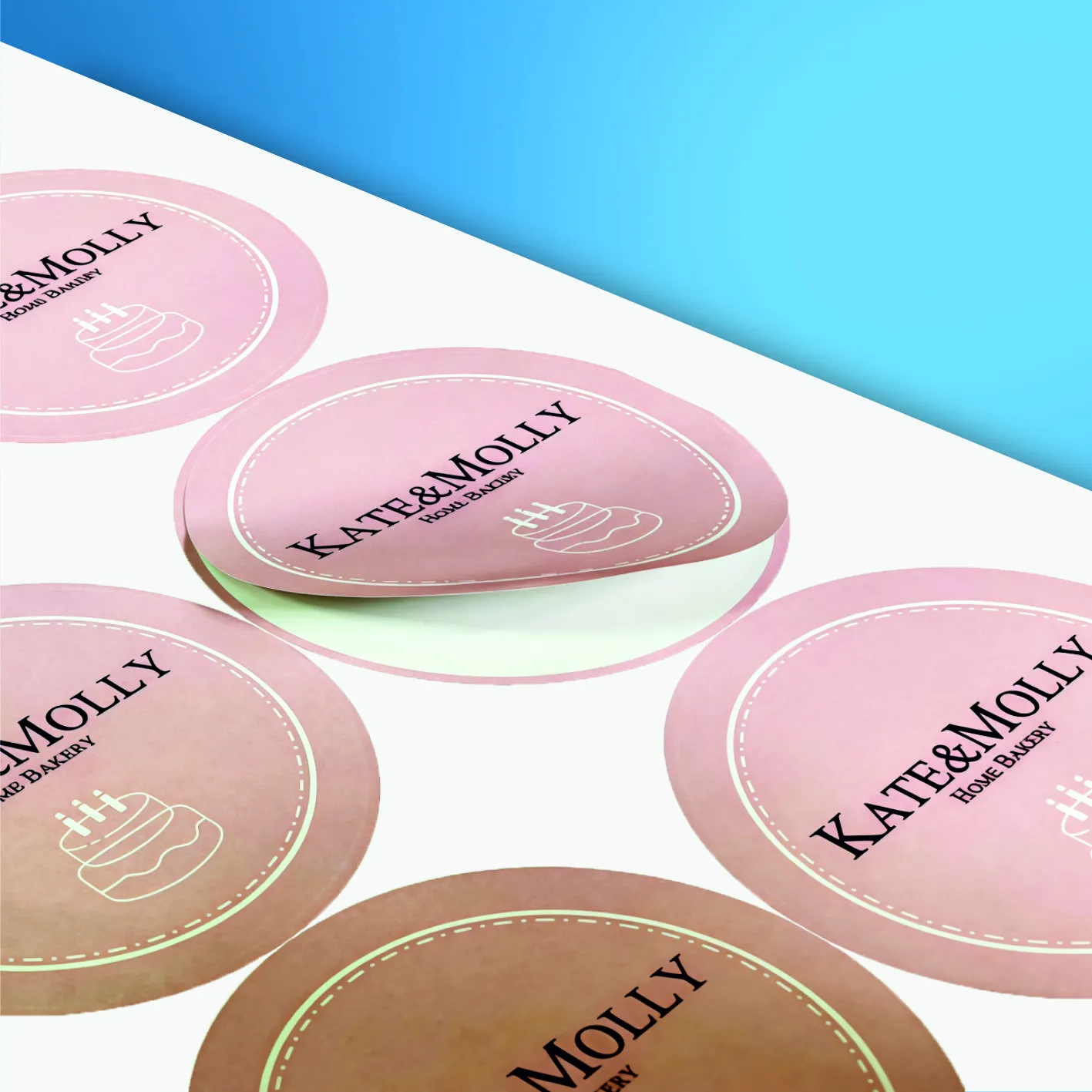 Наклейки  круглые