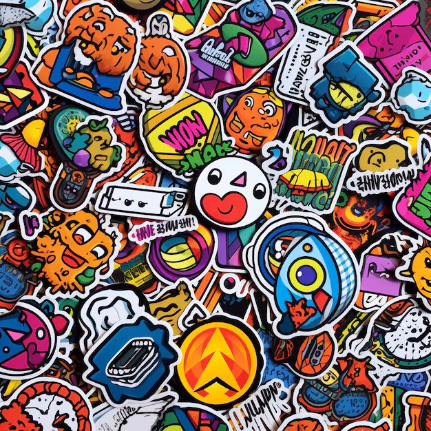 Фигурные наклейки