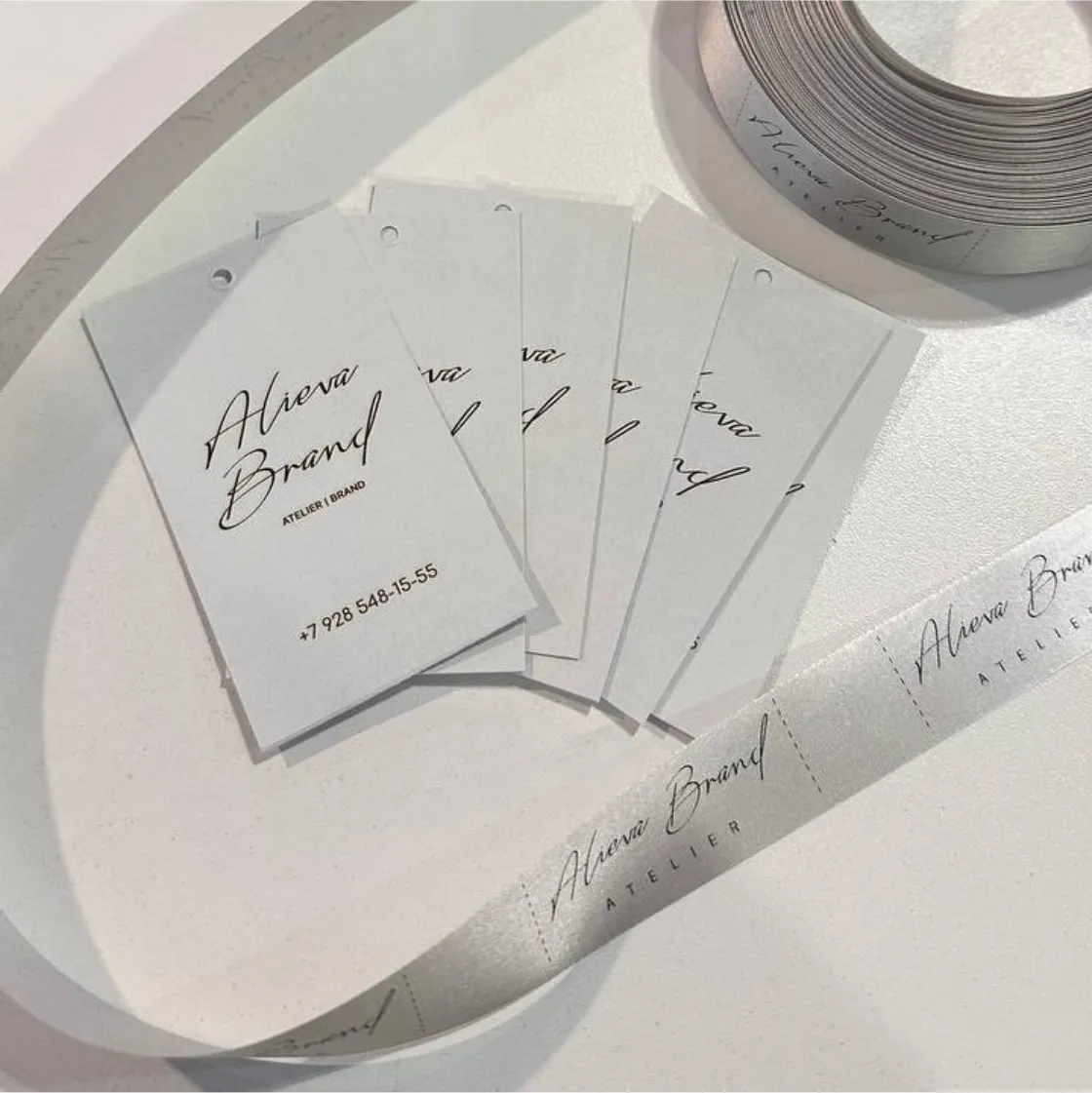 Атласная лента с печатью