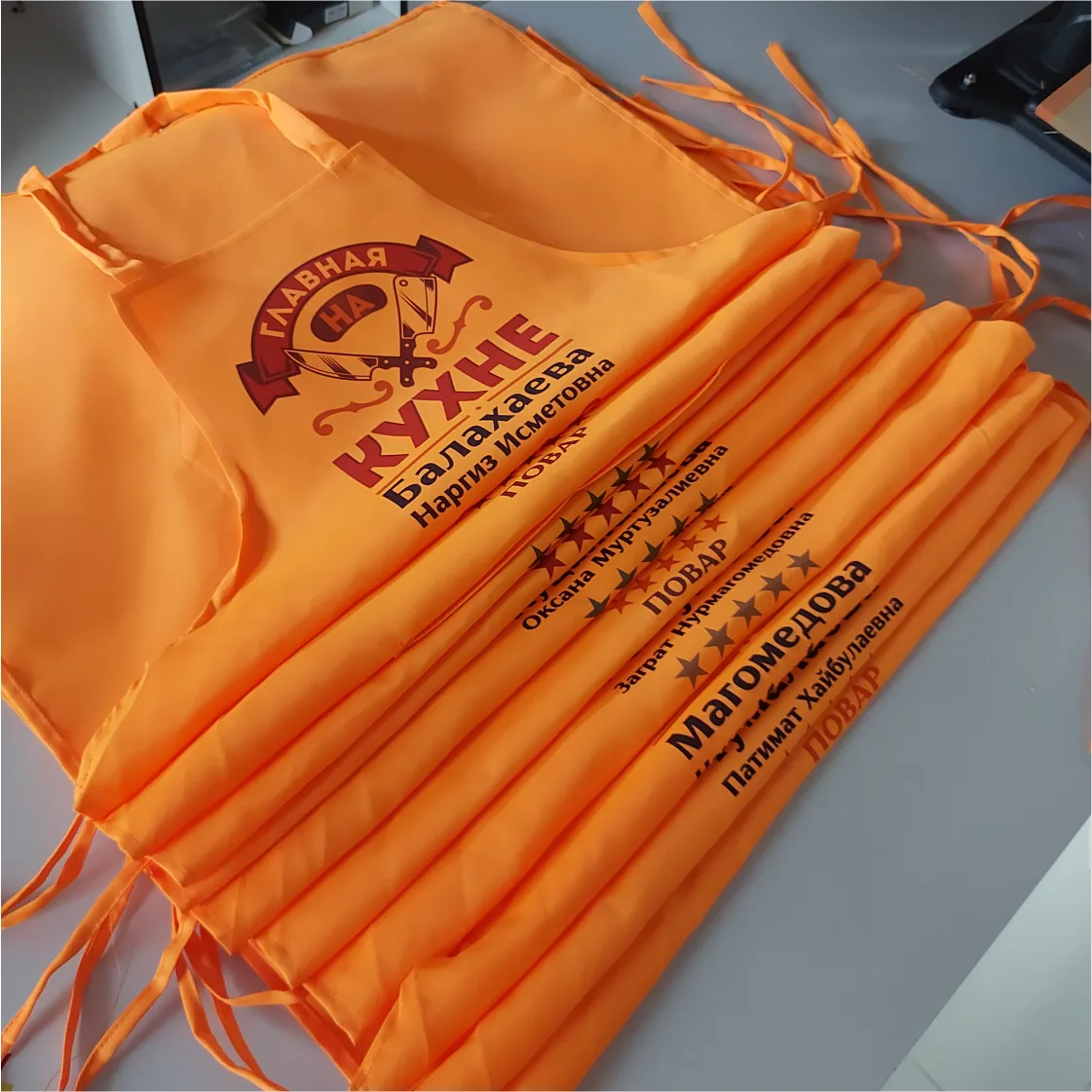 Печать на фартуках