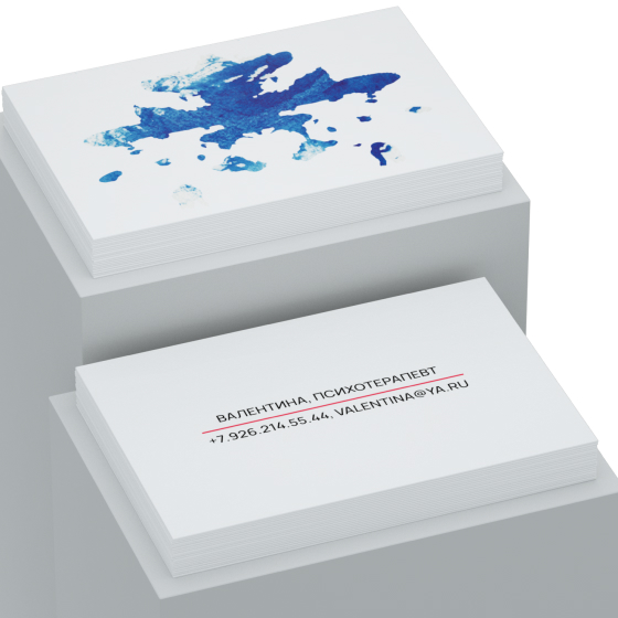 Визитки, срочная печать, 300г, два типа размеров