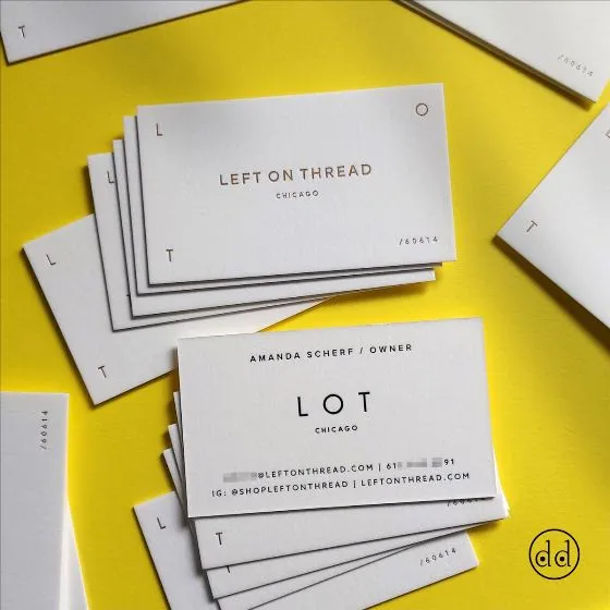 Визитки с тиснением