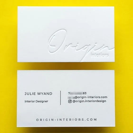 Визитки с тиснением