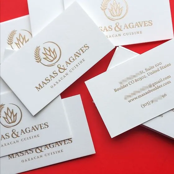 Визитки на плотной бумаге