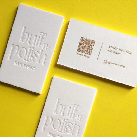 Визитки с тиснением