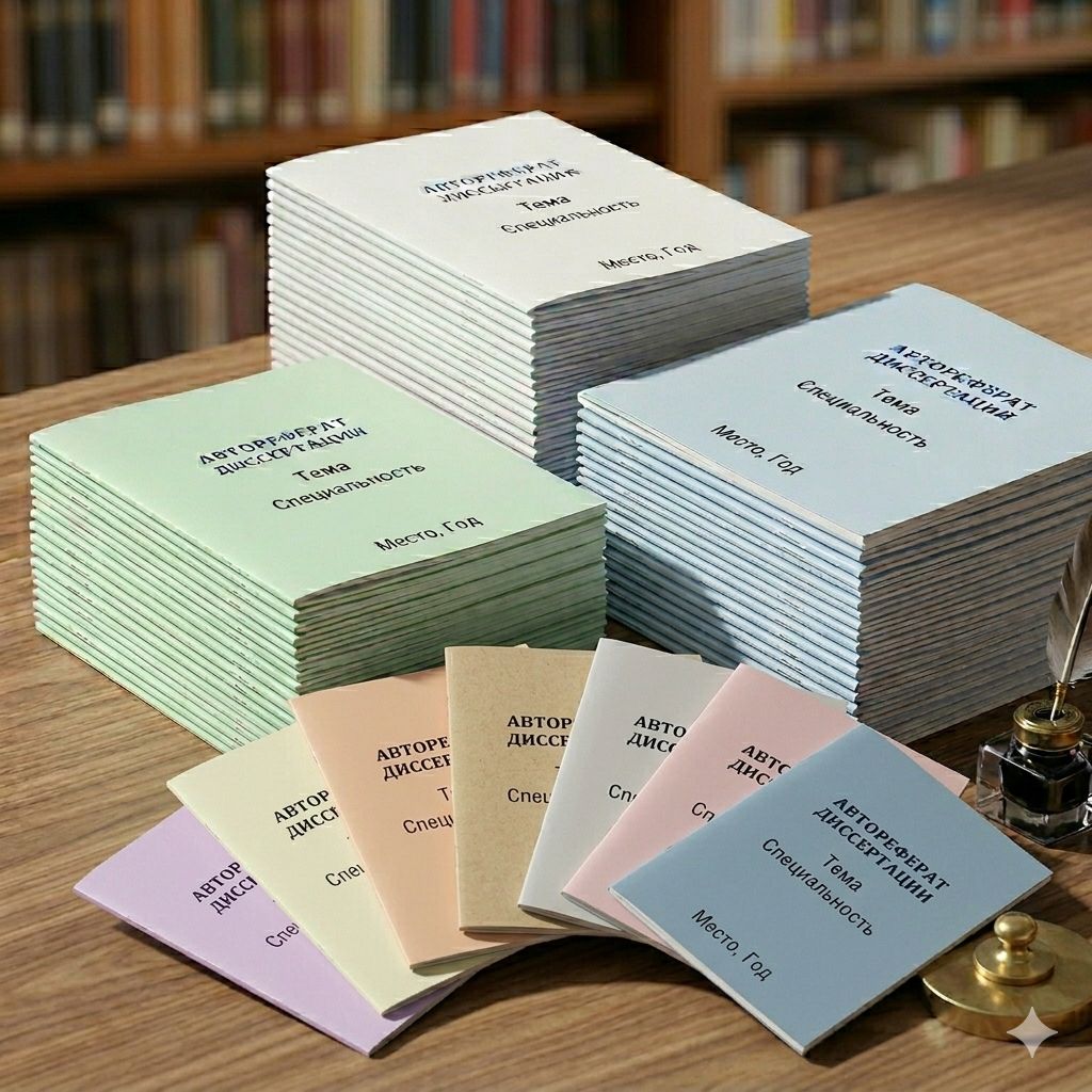 Печать автореферата диссертации цветная