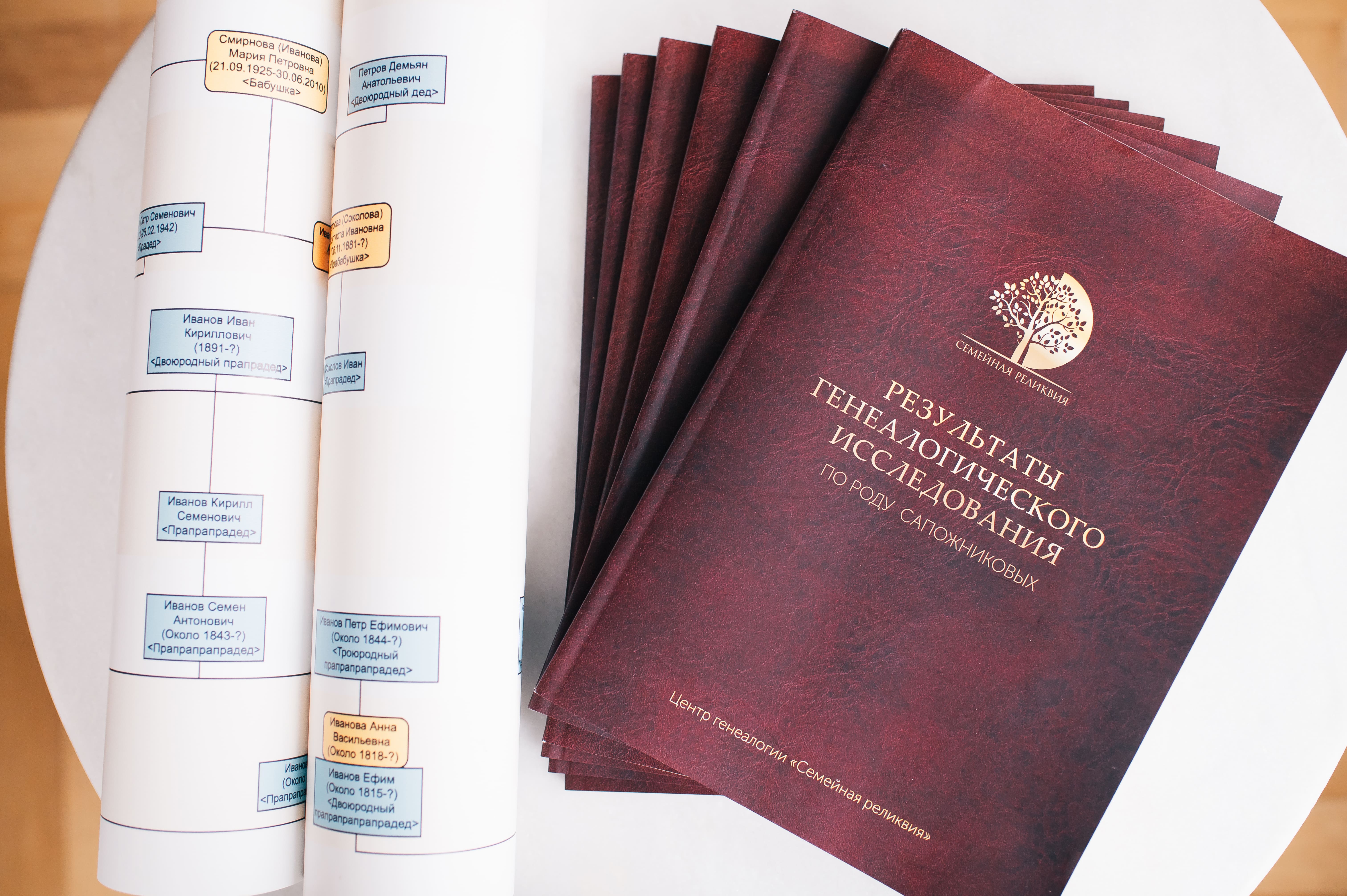 Родословная книга в мягком переплете с печатью (недорогой формат)