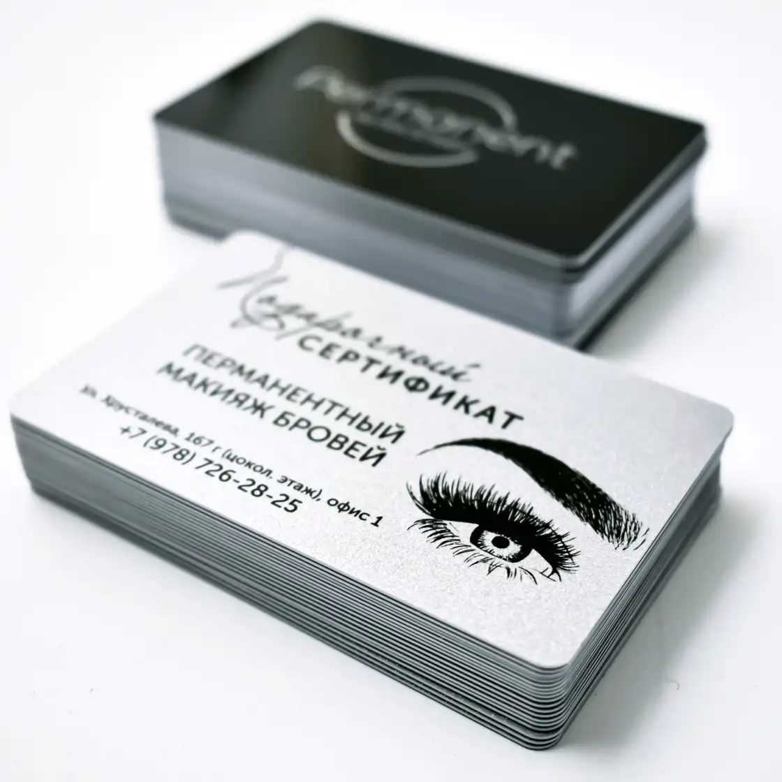 Печать пластиковых карт на серебряном пластике