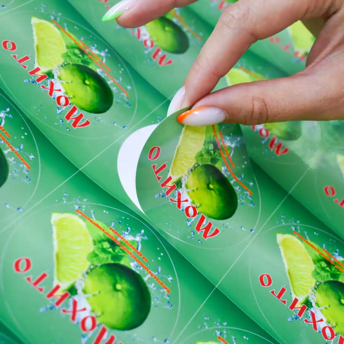 Печать круглых стикеров (наклеек)