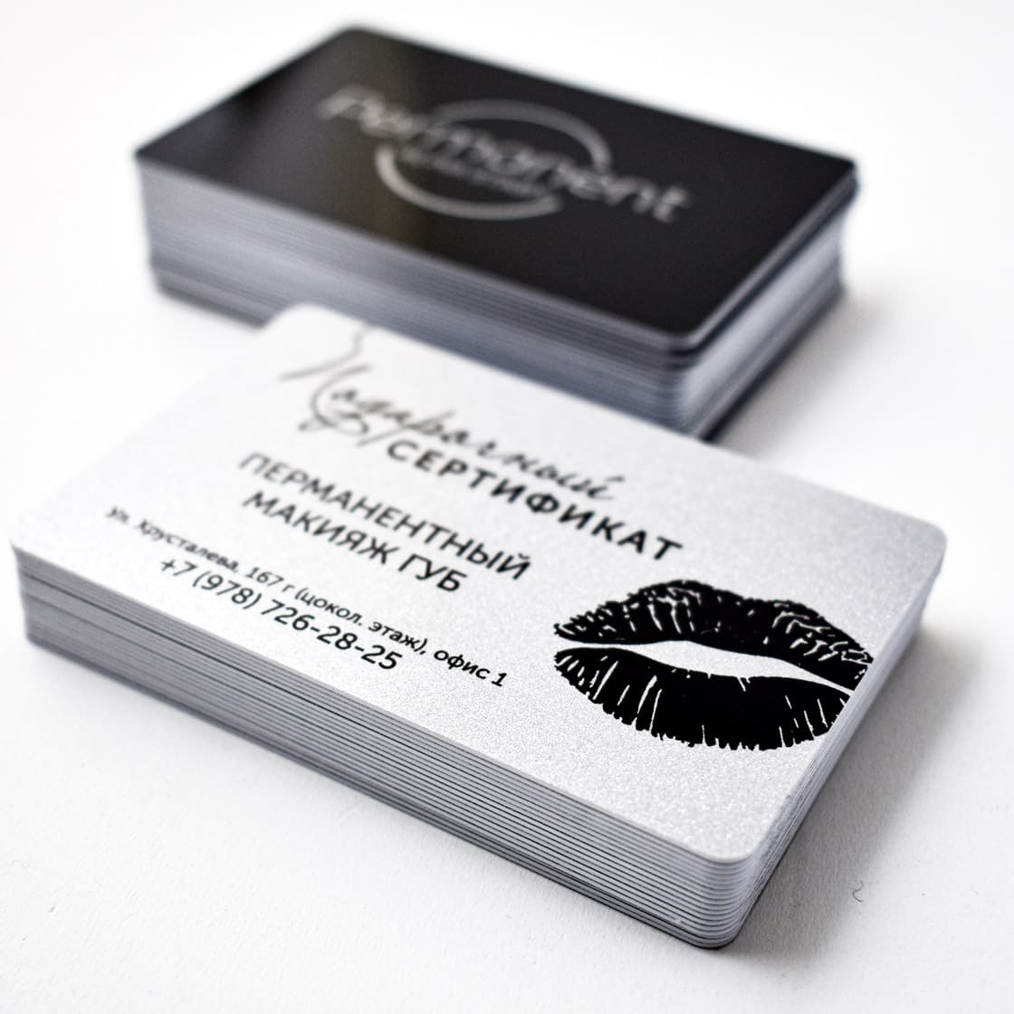 Печать пластиковых карт на серебряном пластике