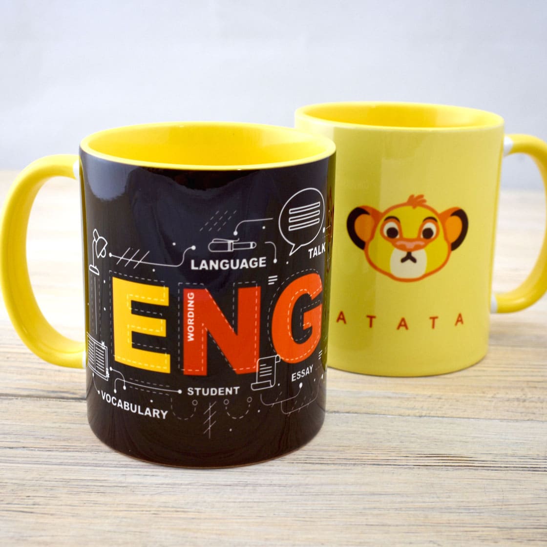 Печать на цветных кружках