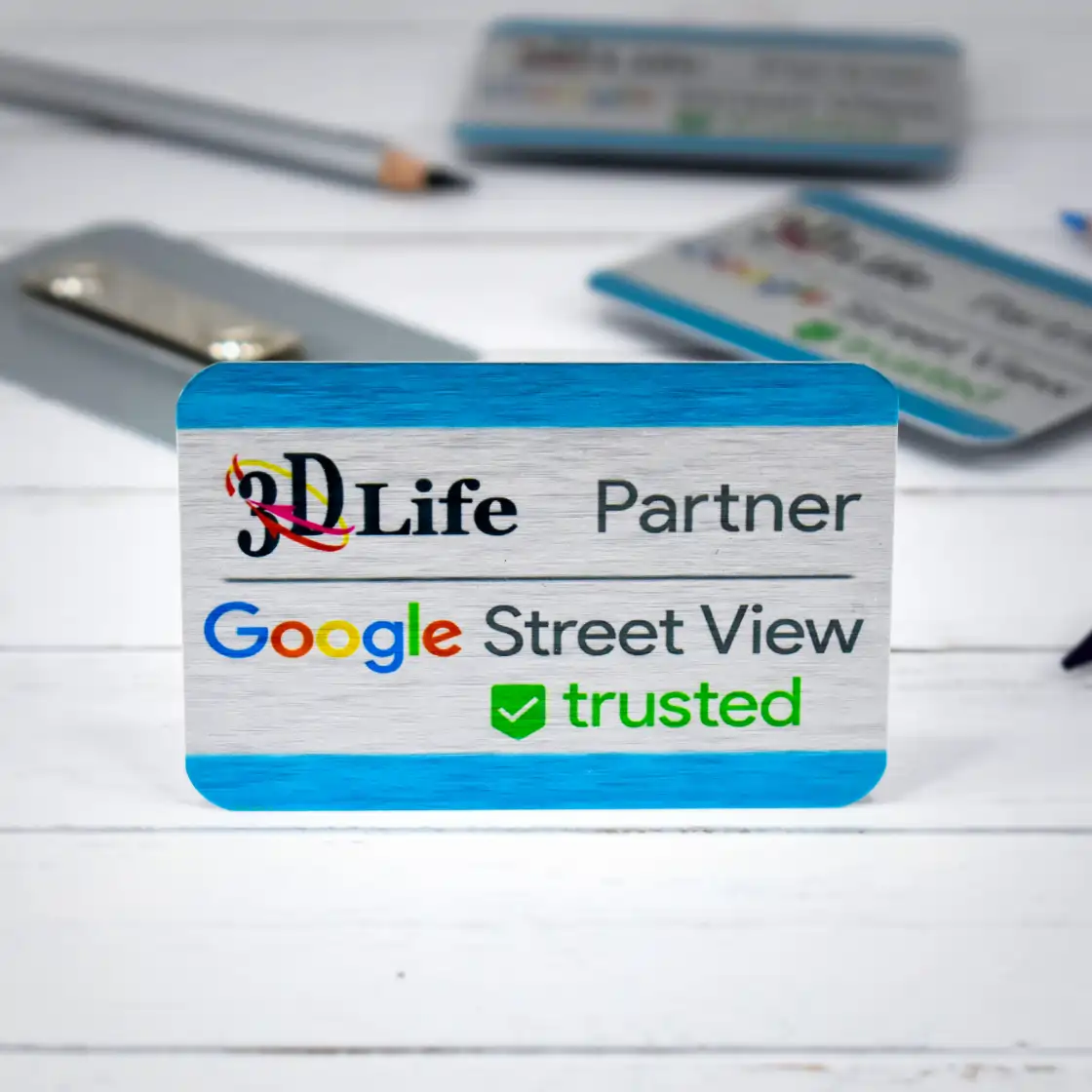 Металлические бейджики без окна (70х40 мм)