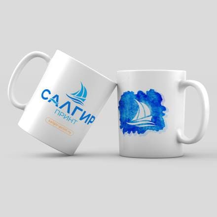 Белые кружки с печатью