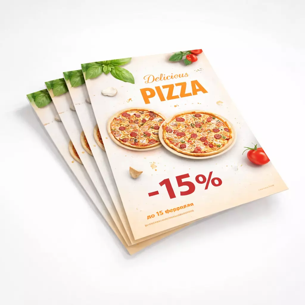 Цифровая печать листовок А5