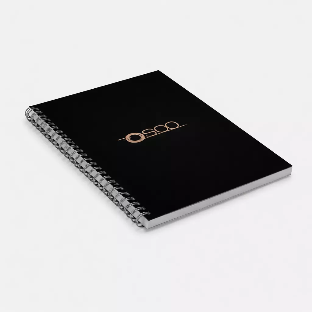 Блокнот на пружине на темном дизайнерском картоне A5