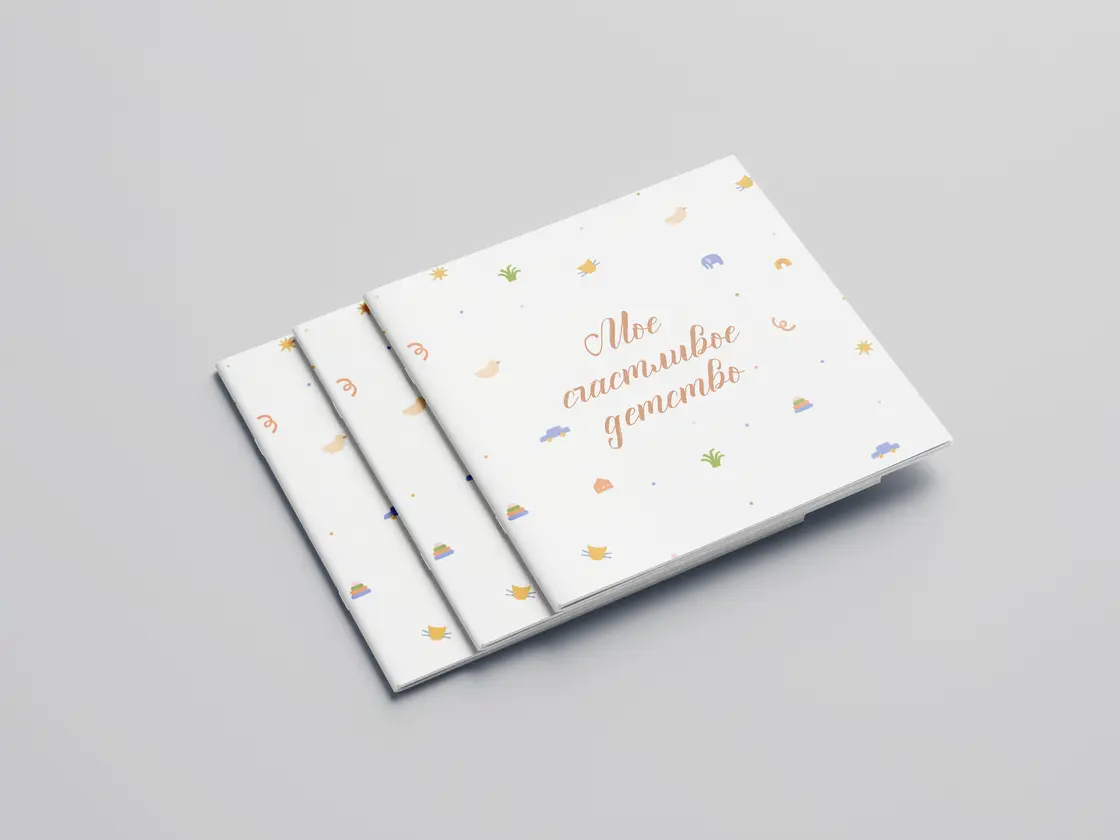 Фотокнига 20×20 см с мягкой обложкой на скрепке